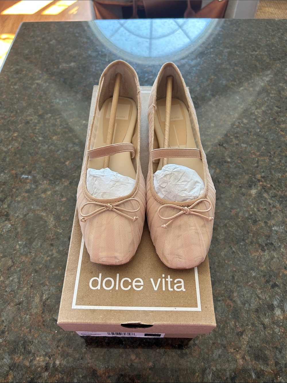 Dolce Vita Pink Ballet Flats with Bow and Mary Jane Strap